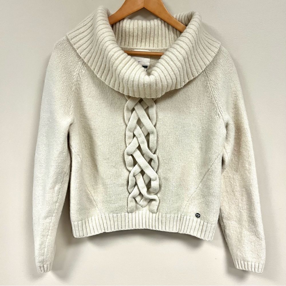 Levi’s cream colored wool cowlneck sweater Sz M